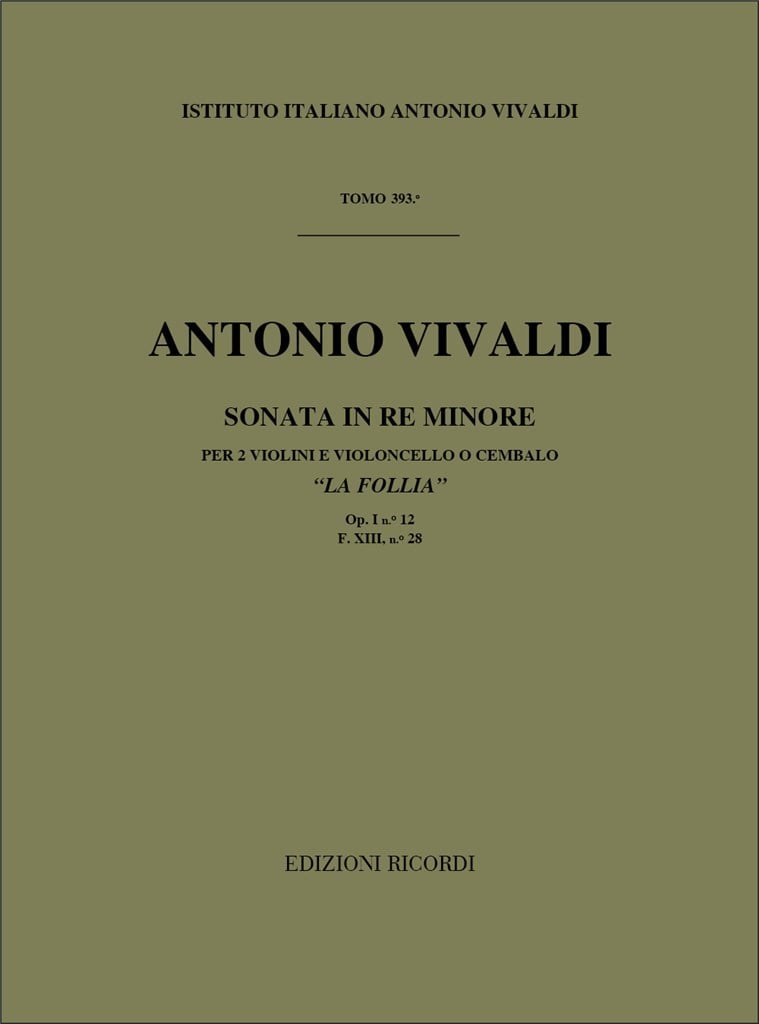Sonate Per Vl. E B.C.: Per 2 Vl.